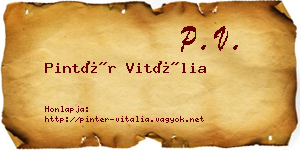 Pintér Vitália névjegykártya